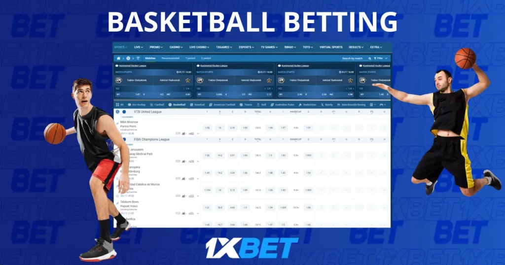Live na Pagtaya sa Basketbol sa 1xBet