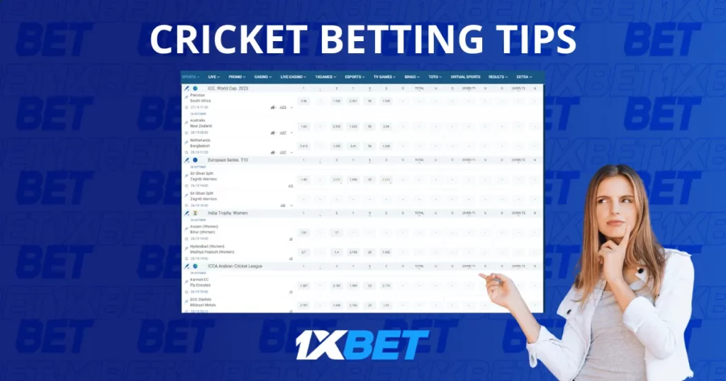1xBet mga tip sa pagtaya sa kuliglig